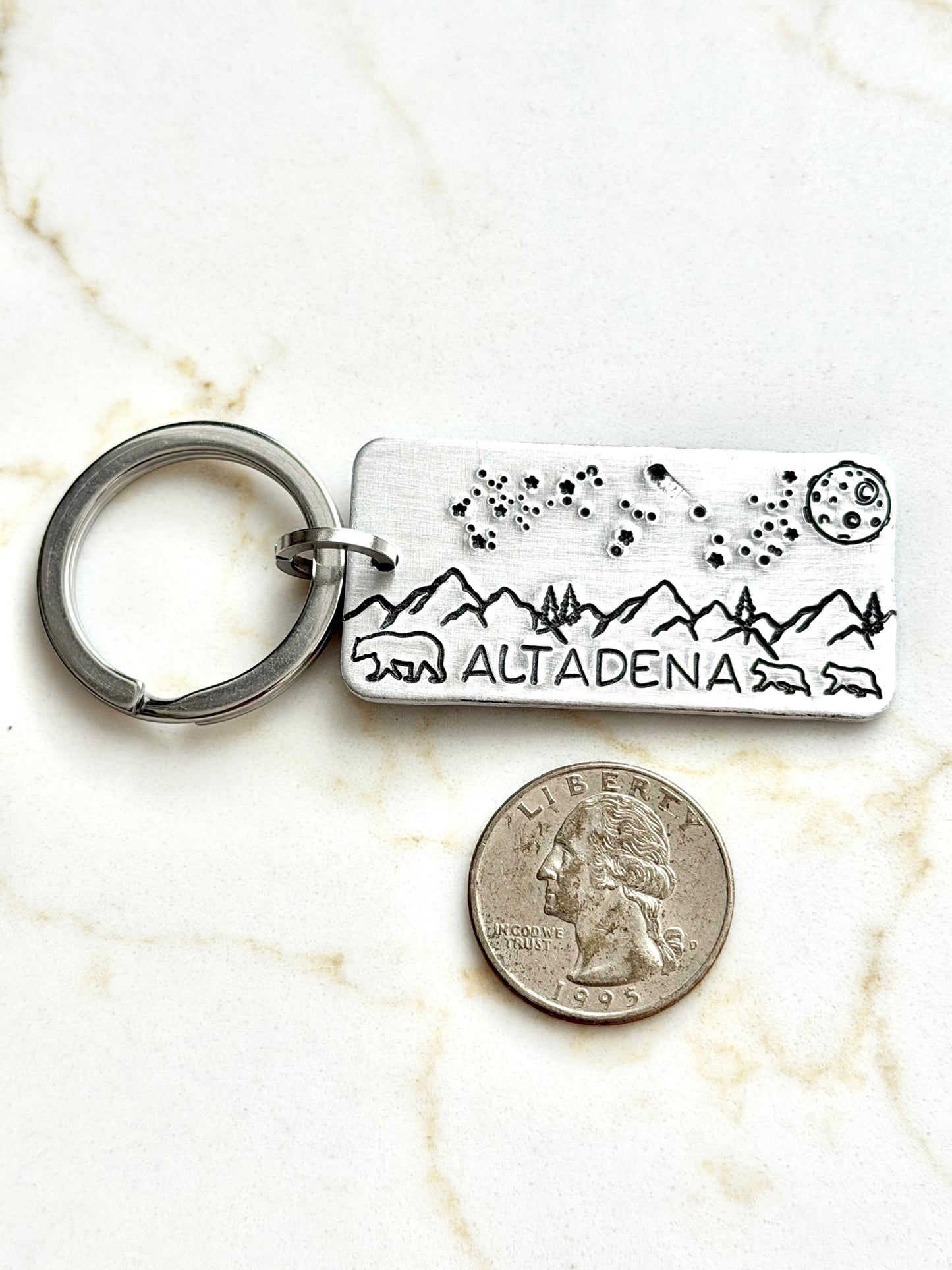 Altadena Night Scene Keychain