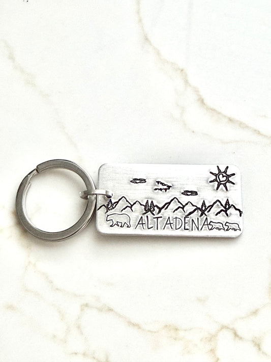 Altadena Day Scene Keychain