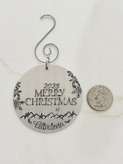 Altadena Hand Stamped Snowflake Christmas Ornament